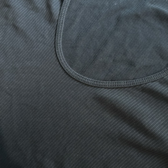 James Perse navy u-neck 3/4 sleeve ribbed tee size 1 small - Picture 3 of 5